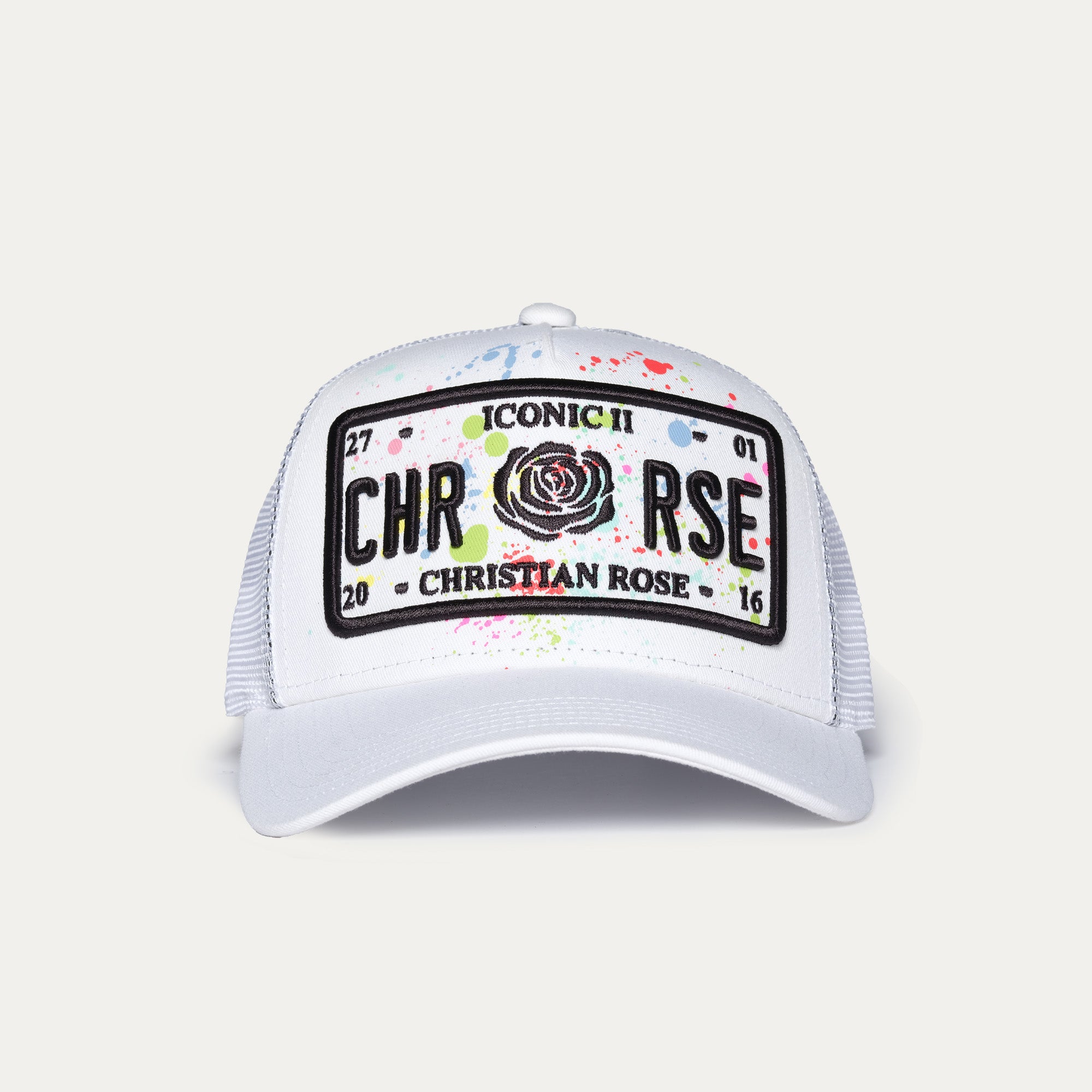 White Paint Splat Cap | Christian Rose | Iconic II