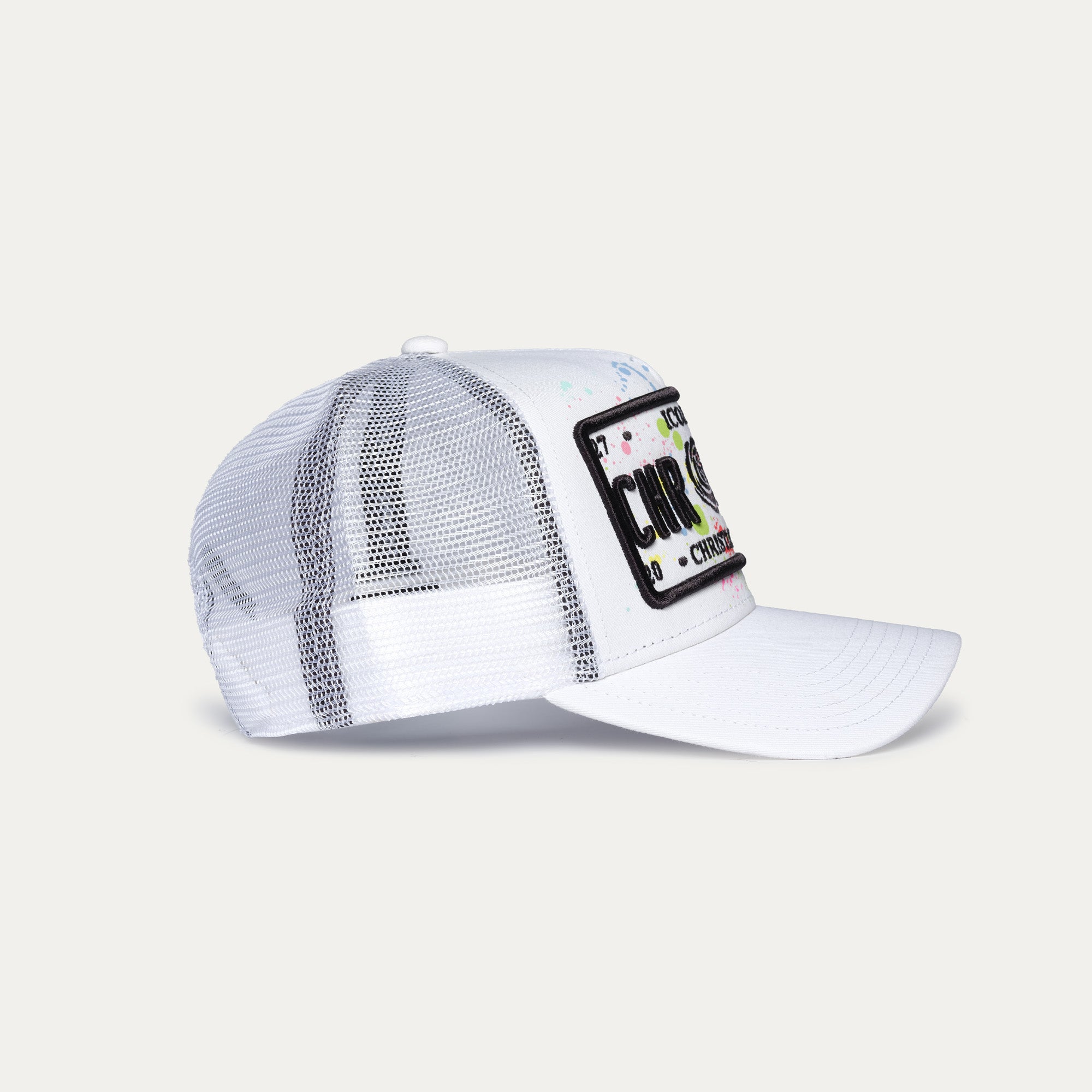 White Paint Splat Cap | Christian Rose | Iconic II