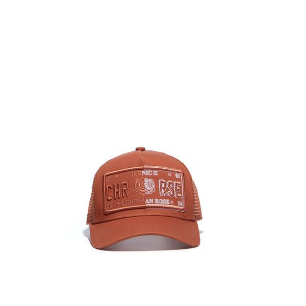 Orange / White Trucker Cap - [50 / 50 ICONIC II] - Christian Rose