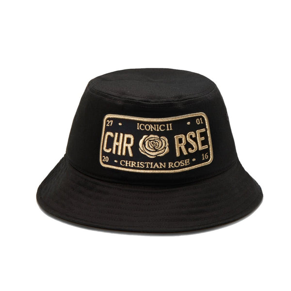 Black / Gold Bucket Hat - [Iconic II] - Christian Rose