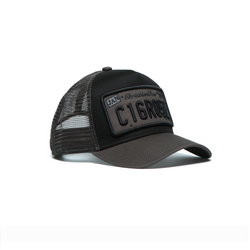 Black / Grey Trucker Cap - [Private Plate] - Christian Rose
