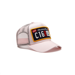 Pink / Navy Trucker Cap - [Private Plate] - Christian Rose