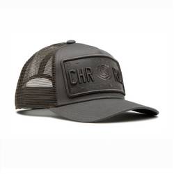 Grey / Grey Vinyl Trucker Cap - [Iconic II] - Christian Rose