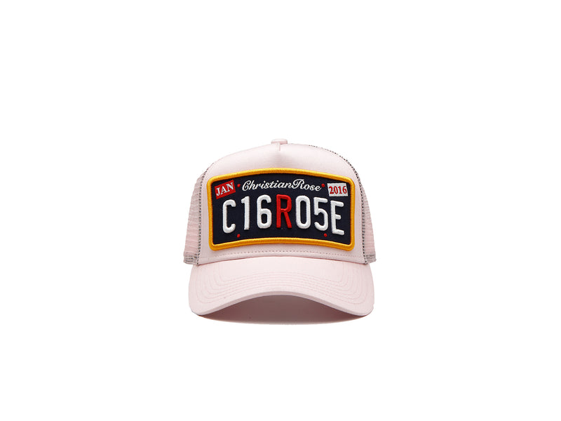 Pink / Navy Trucker Cap - [Private Plate] - Christian Rose